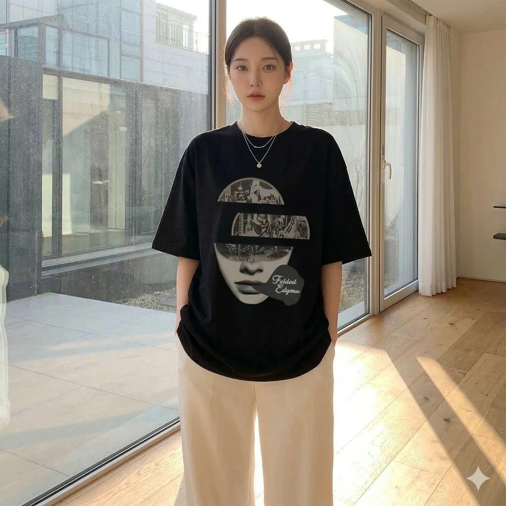 【ASister 小姊姊】AS0006#純棉上衣☆*奇幻白日夢*中長版短袖T恤(M-3XL)