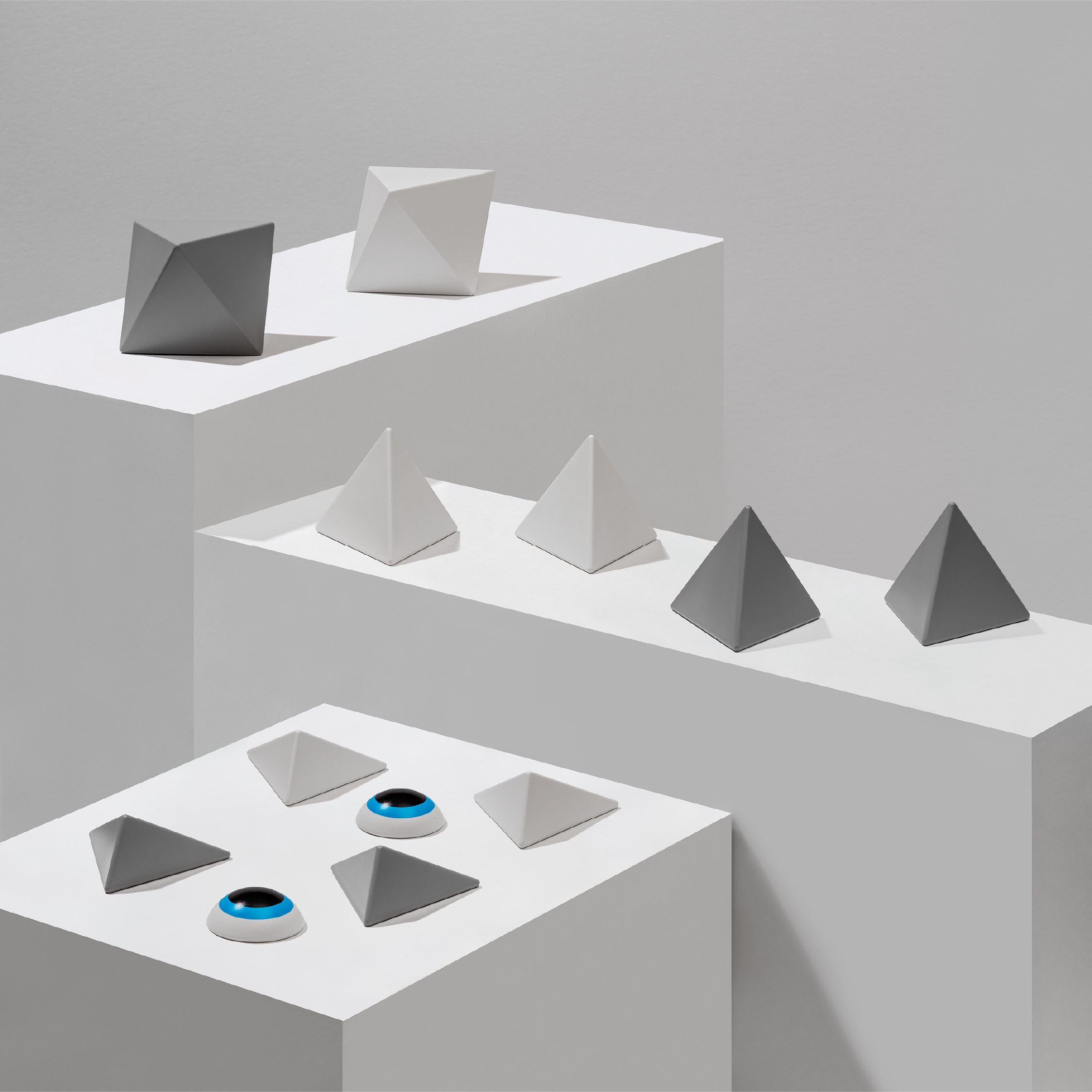 Trido 磁力積木 初階組 12PCS - 白銀時代(Greyscale)