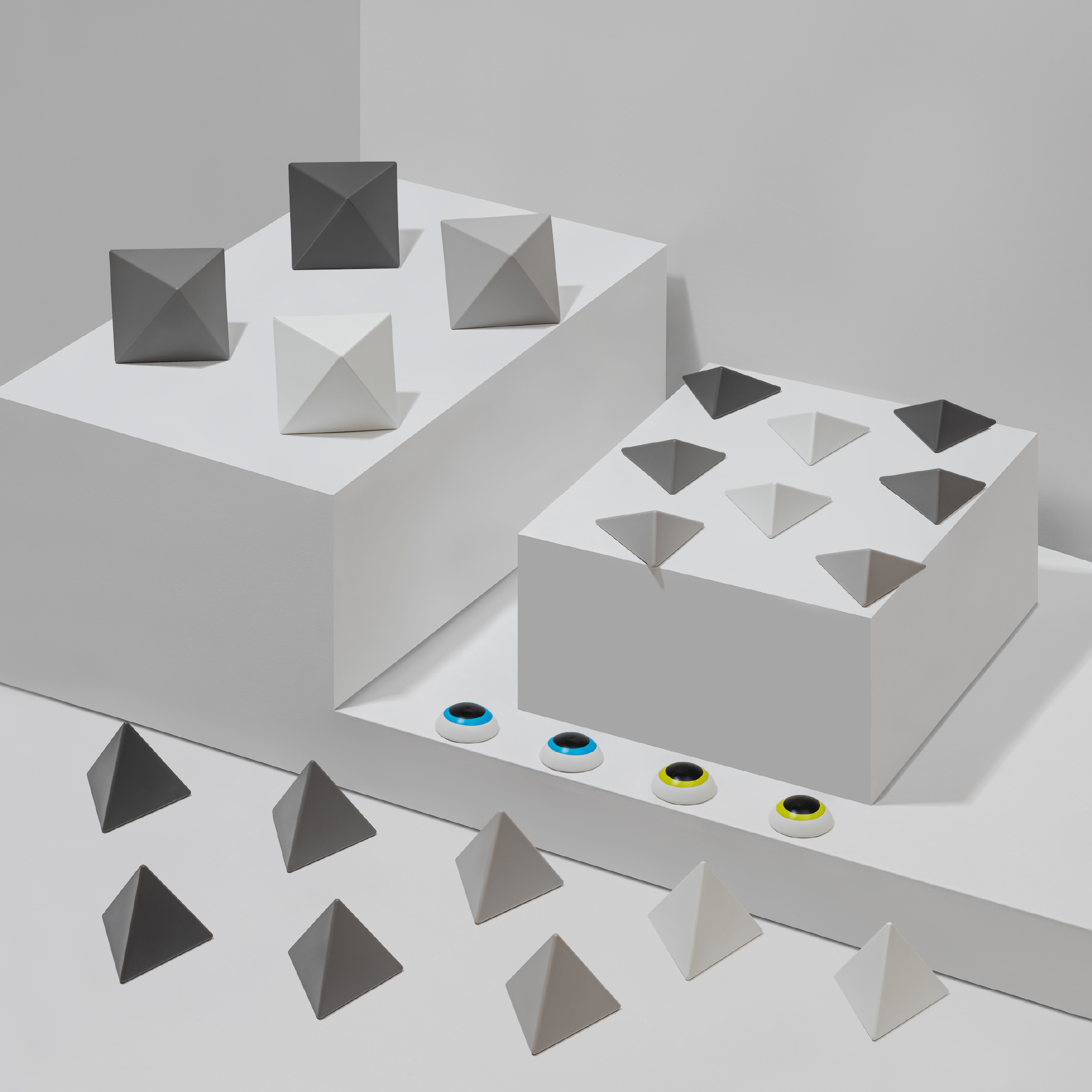 Trido 磁力積木 進階組 24PCS - 白銀時代(Greyscale)