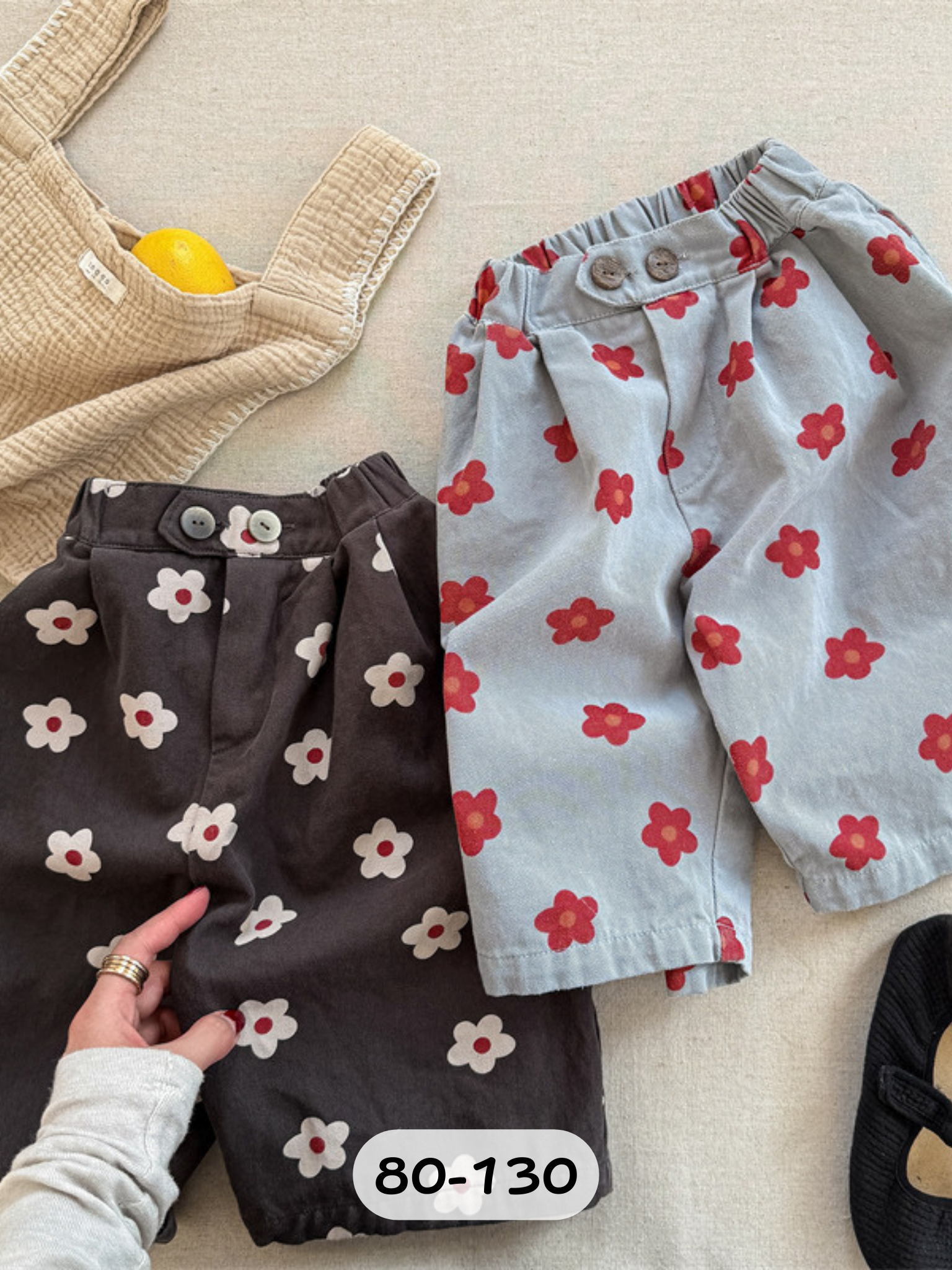 五瓣花花七分褲