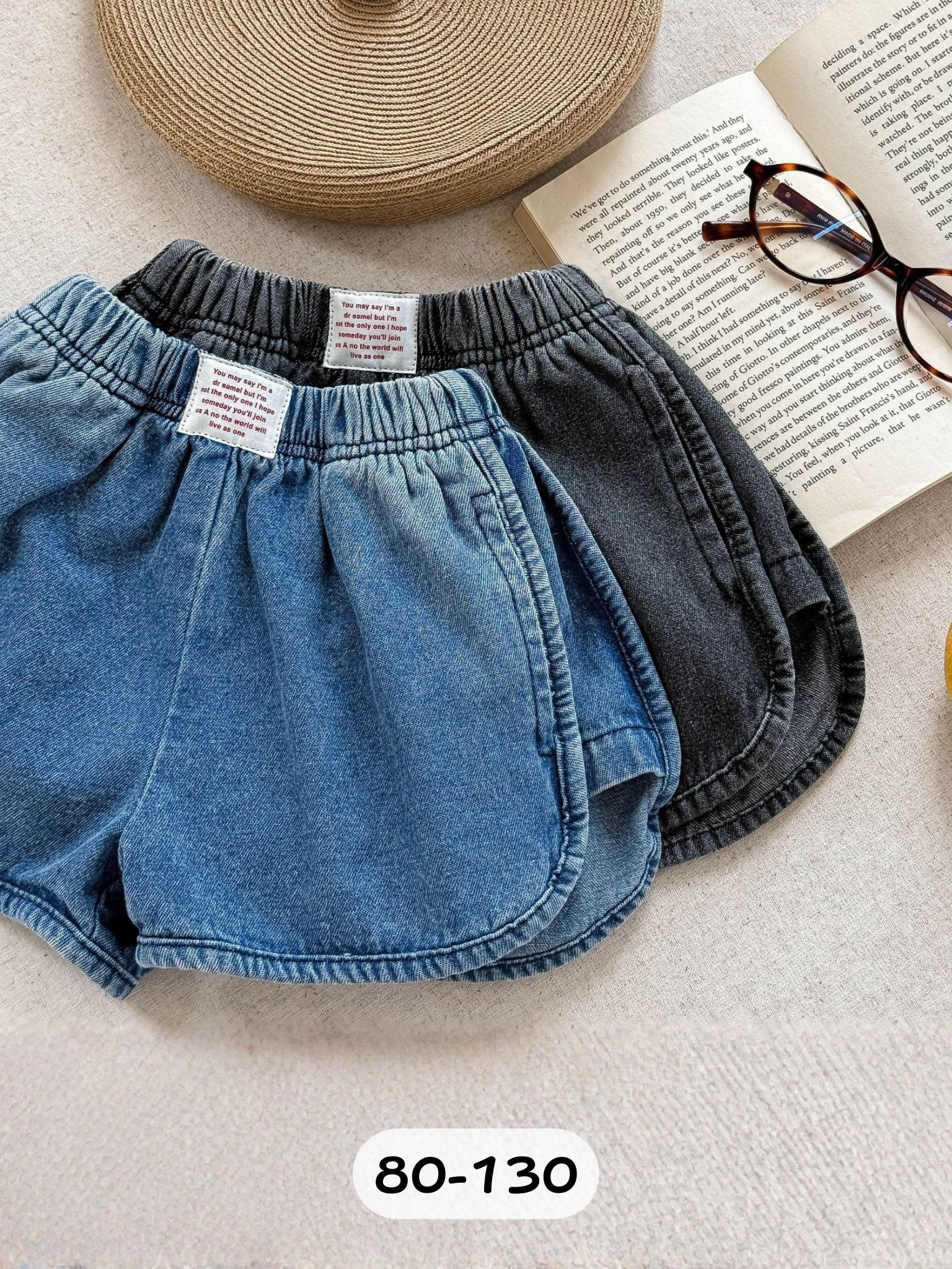 砂洗牛仔真理短褲