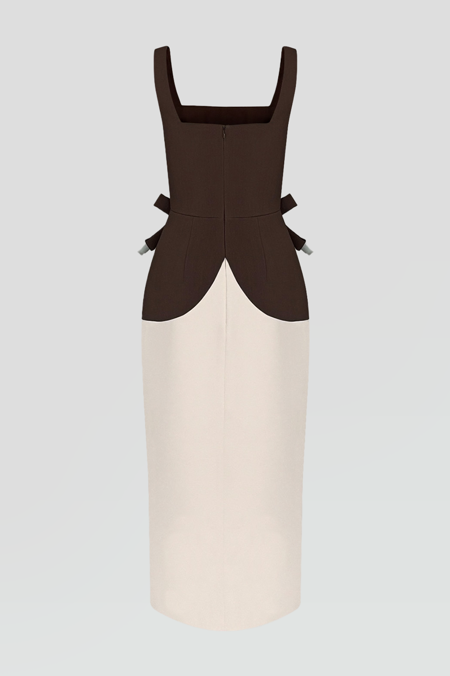 PEGGY HARTANTO｜SHIKA 撞色拼接蝴蝶結修身洋裝