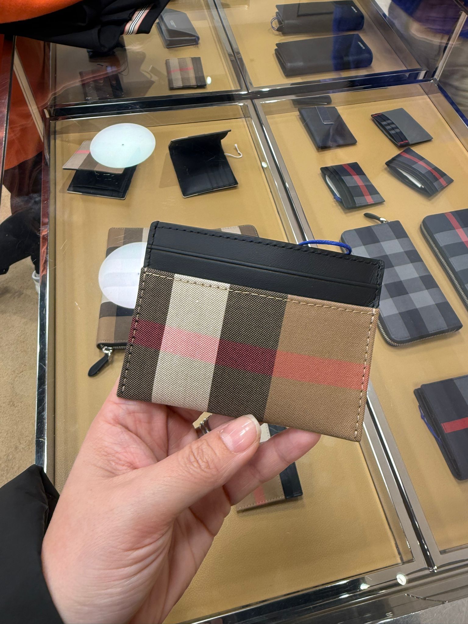 LYS01383 Burberry Sandon格紋拼接卡套