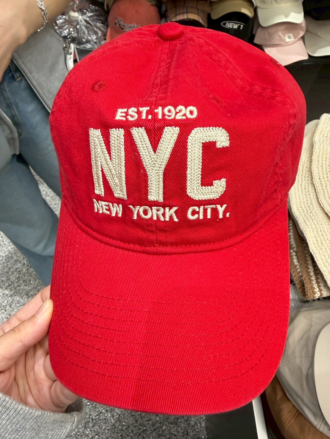 #AF126水洗NYC棒球帽(紅/黑/墨/杏/粉)