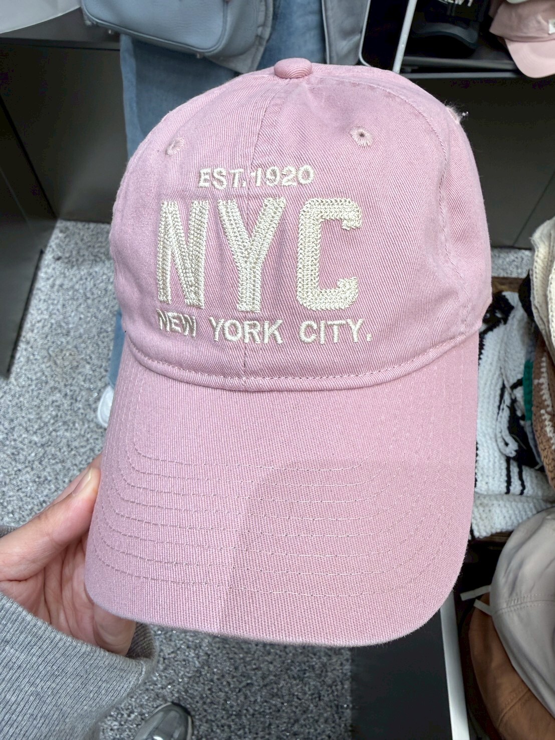 #AF126水洗NYC棒球帽(紅/黑/墨/杏/粉)