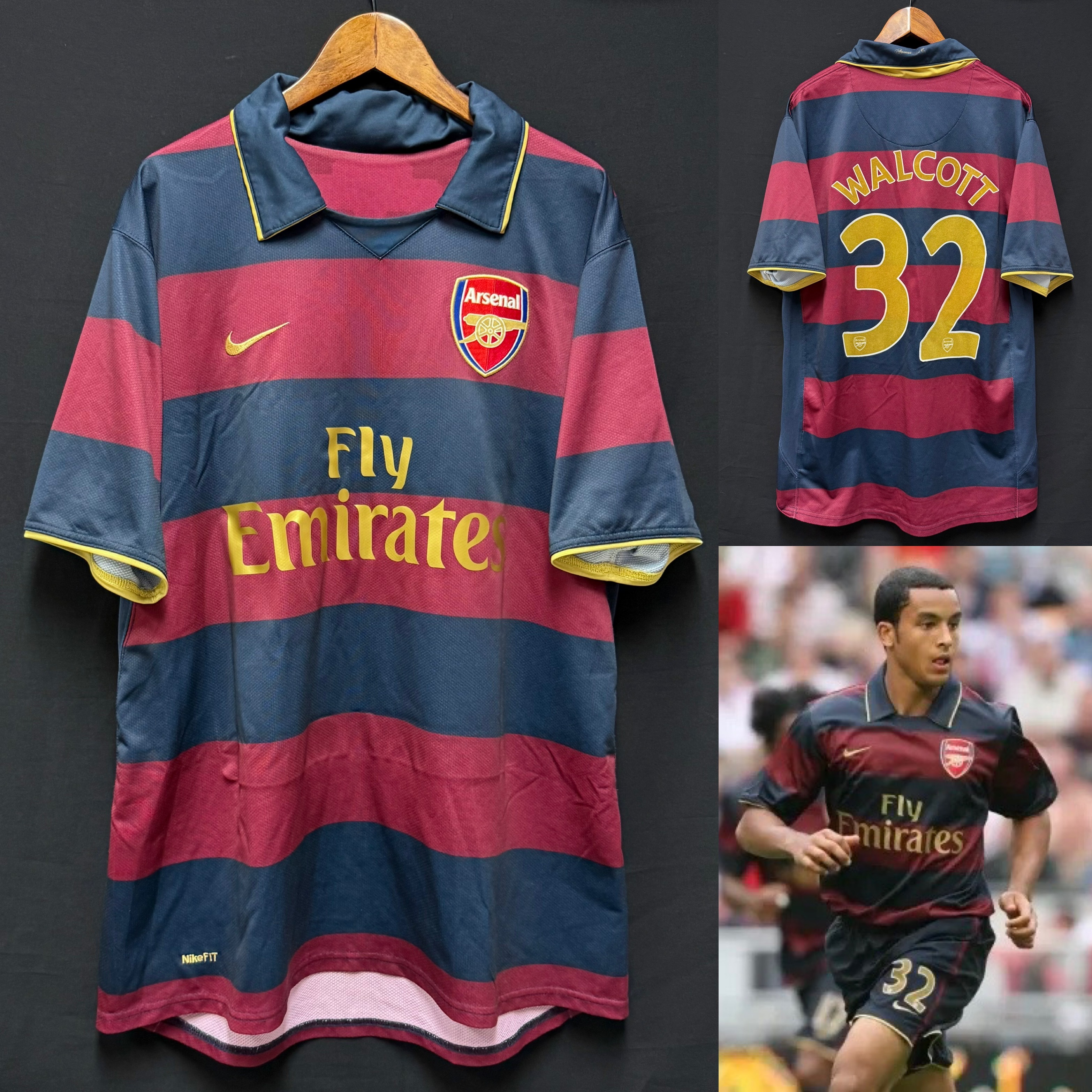 Arsenal 2007-2008 Nike Third Shirt #32 WALCOTT