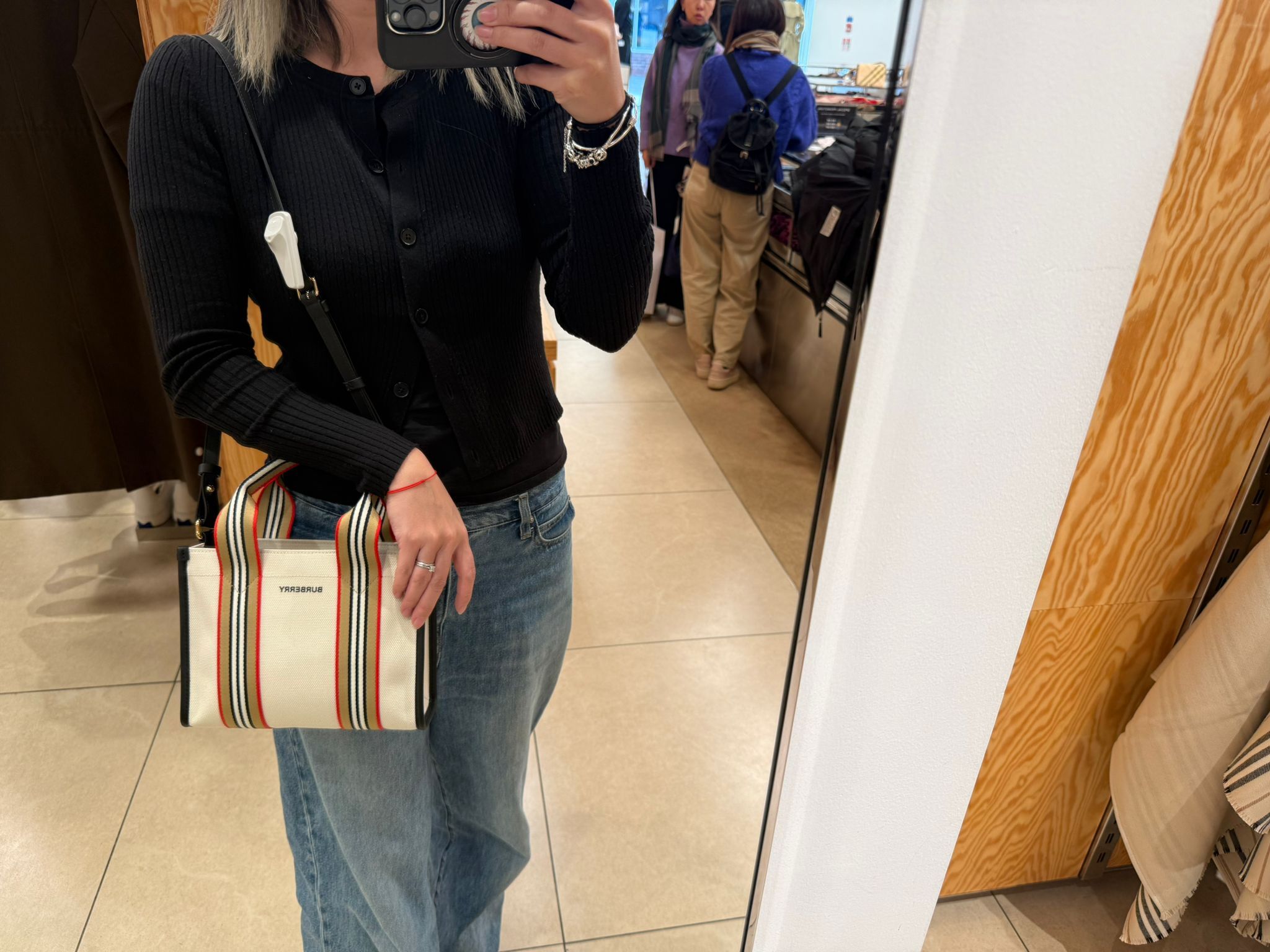 LYS01386 Burberry 格紋拼色Tote Bag