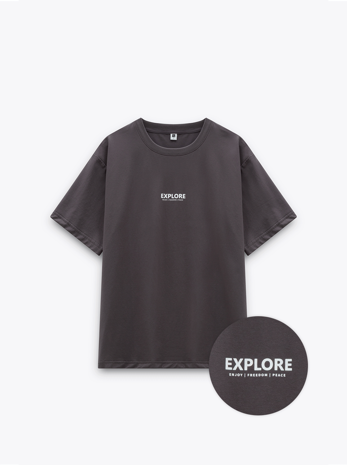 單色地圖印花TEE