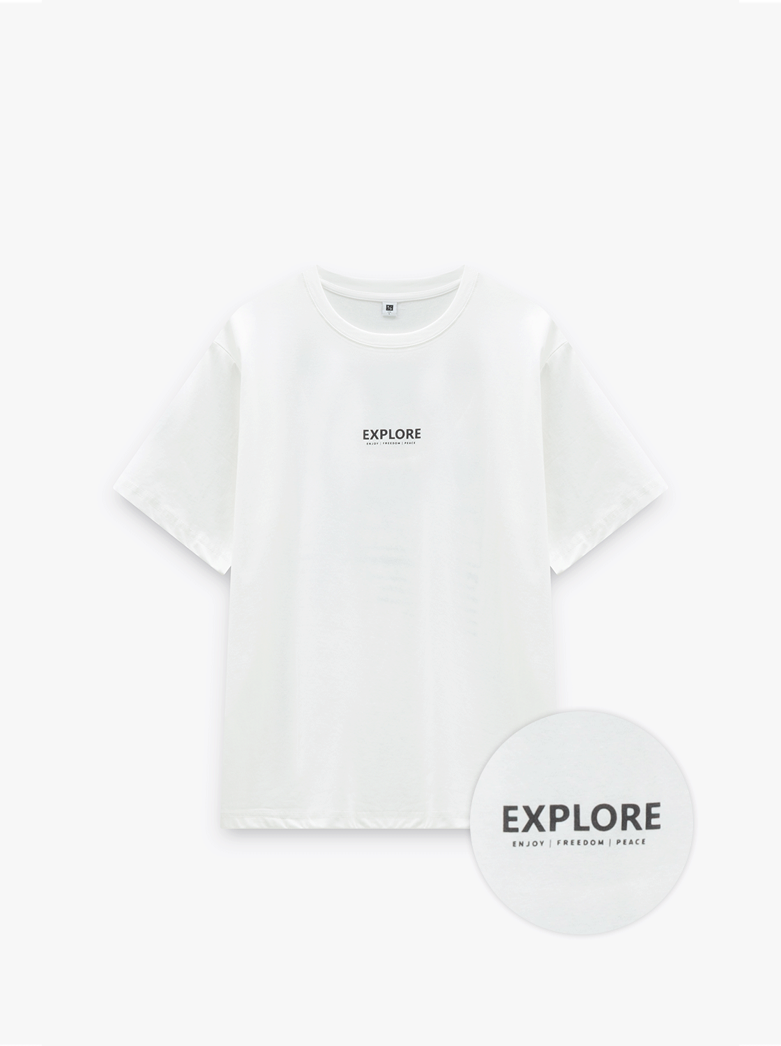 單色地圖印花TEE