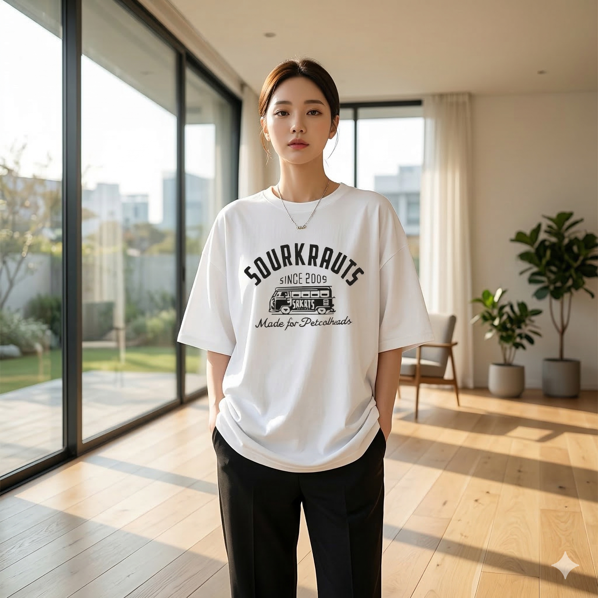 【ASister 小姊姊】AS0023#純棉上衣☆*復古巴士*中長版短袖T恤(3色 M-3XL)