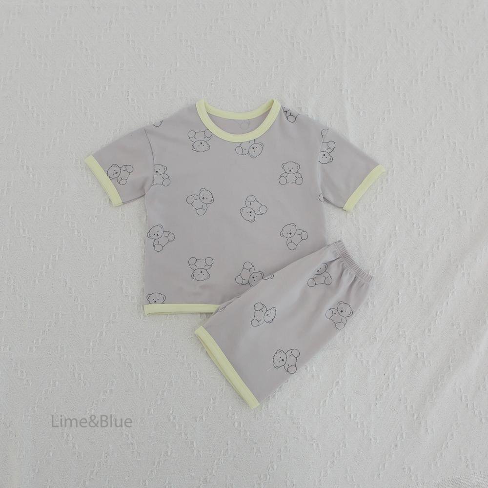 正韓夏Limeblue 六色小童熊熊家居服
