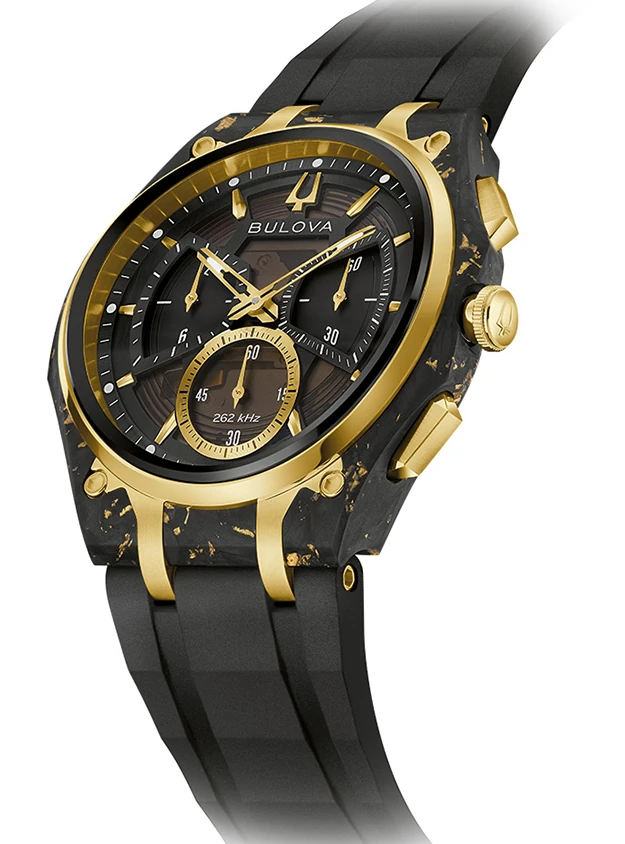 萬年鐘錶 - BULOVA 寶路華 Curv 系列 150 週年紀念特別版纖薄錶殼貼合手腕輪廓男錶 98A328 錶徑 44MM