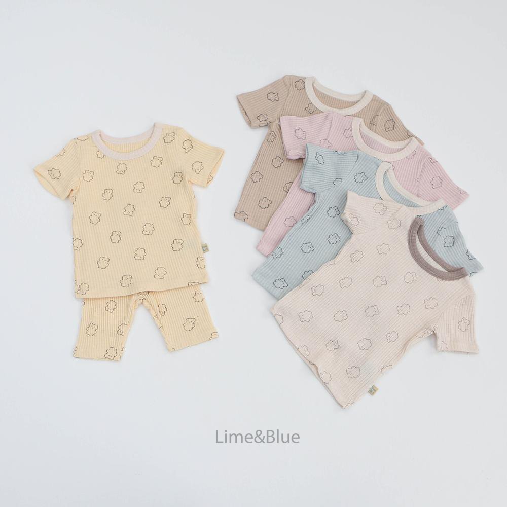 正韓夏Limeblue 五色泡泡熊家居服