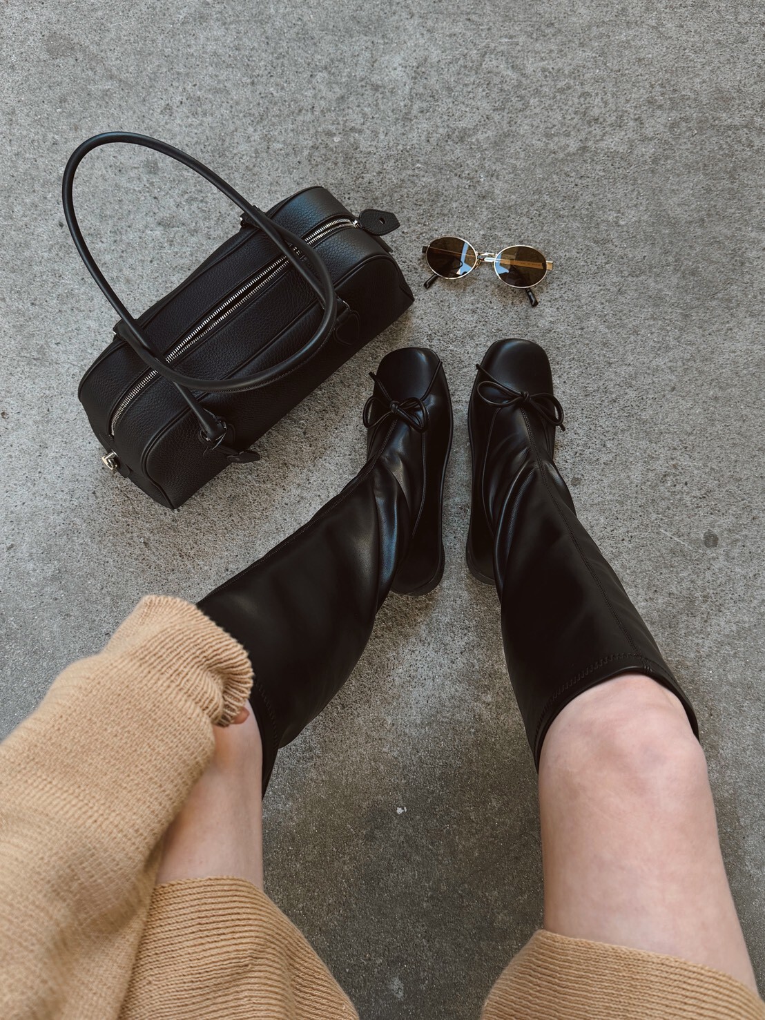 #AF80蝴蝶結小腿靴