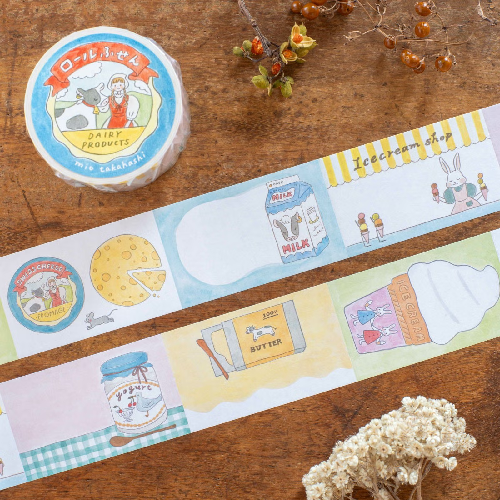 捲式便利貼 | たかはしみお「DAIRY PRODUCTS」 / 手紙社 / JAPAN