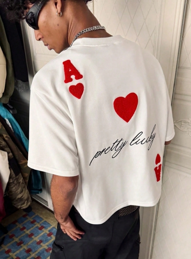 KADMAX大尺碼-大碼通勤鋪克牌短袖TEE〈KSMS2778〉