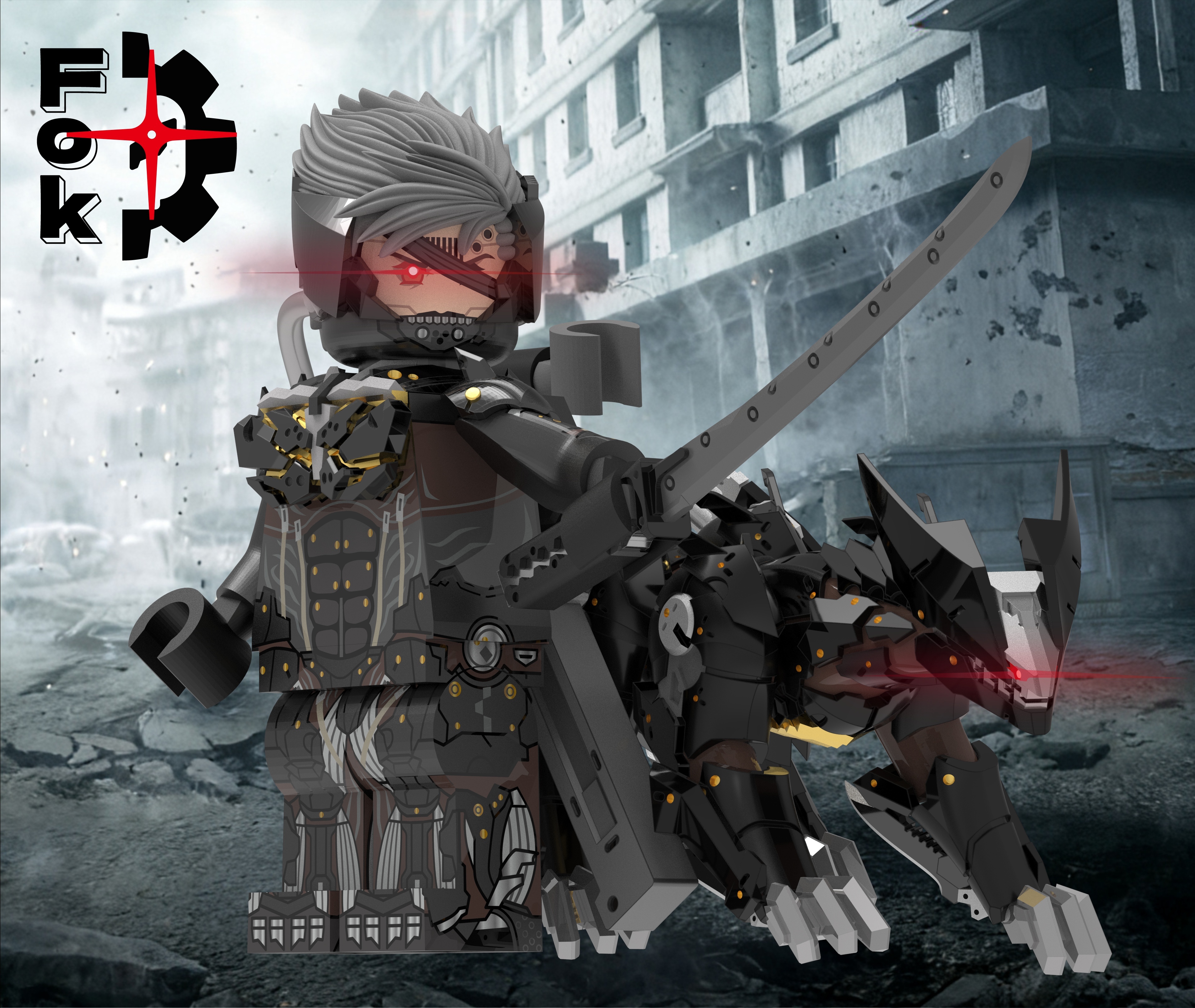 [Fok][Preorder] Collection Gear: Raiden - Blade Wolf [UVprinted]