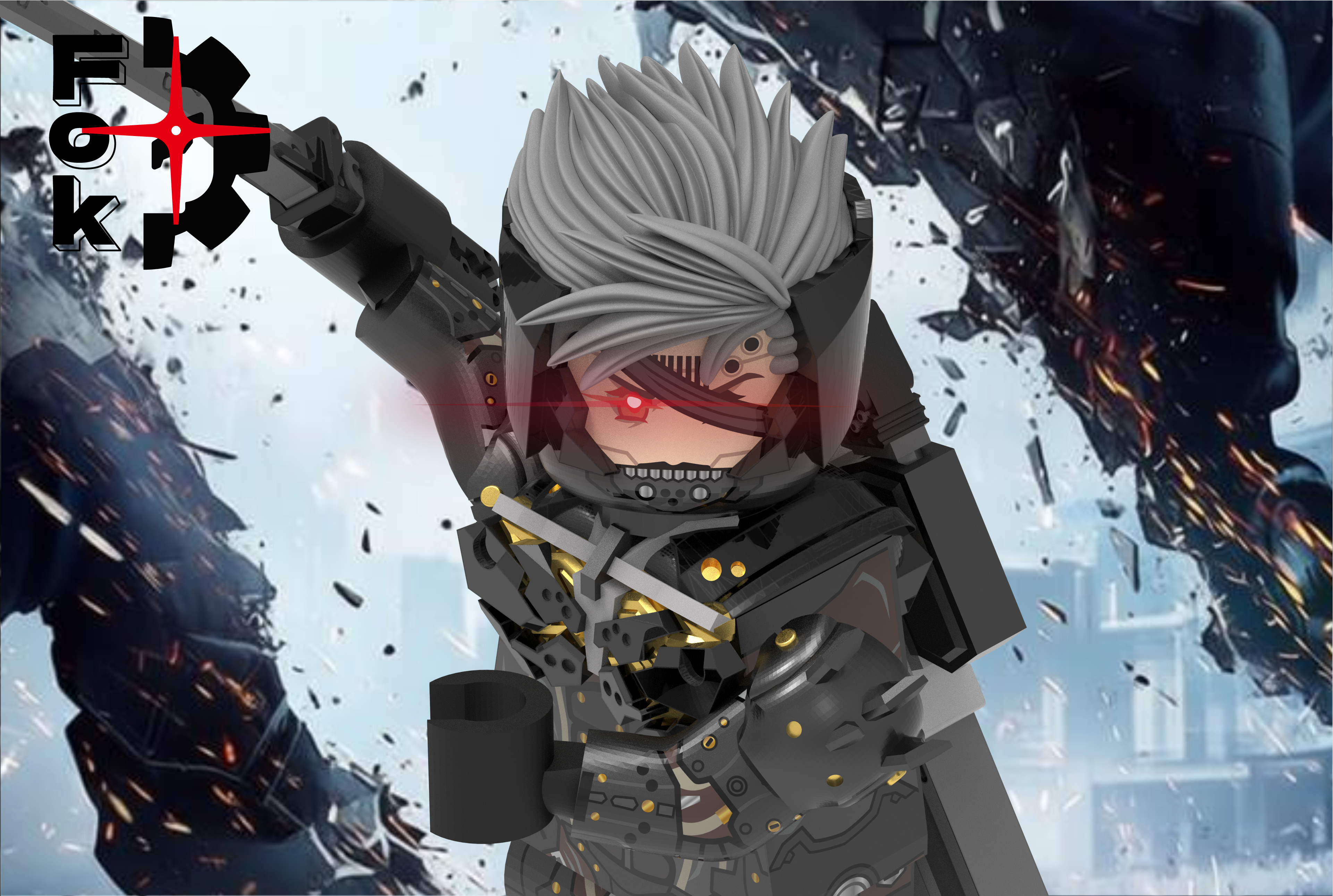 [Fok][Preorder] Collection Gear: Raiden - Blade Wolf [UVprinted]