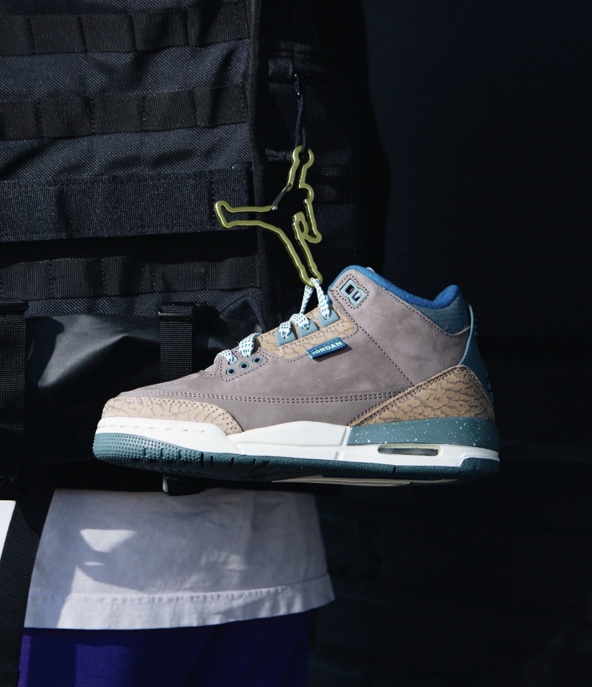 大童鞋 女生尺寸 NIKE AIR JORDAN 3 RETRO GS 棕藍 爆裂紋 氣墊 皮革 緩震 籃球鞋【IB7066-001】AJ3