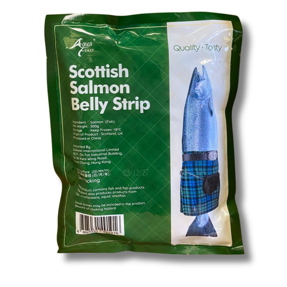 Scottish Salmon Belly Strip 300g