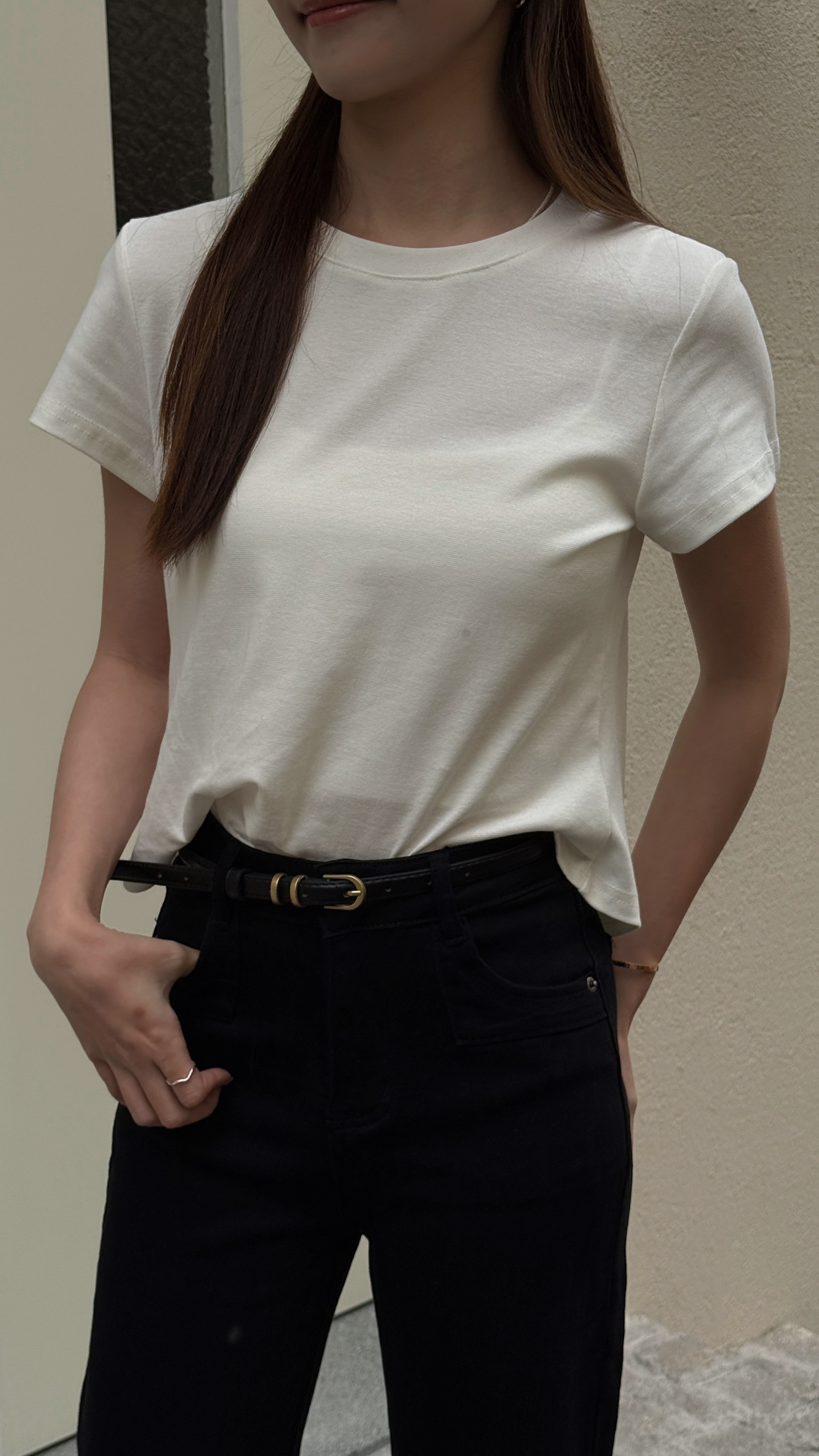 萊卡經典百搭小飛袖短TEE ( 3 colors )