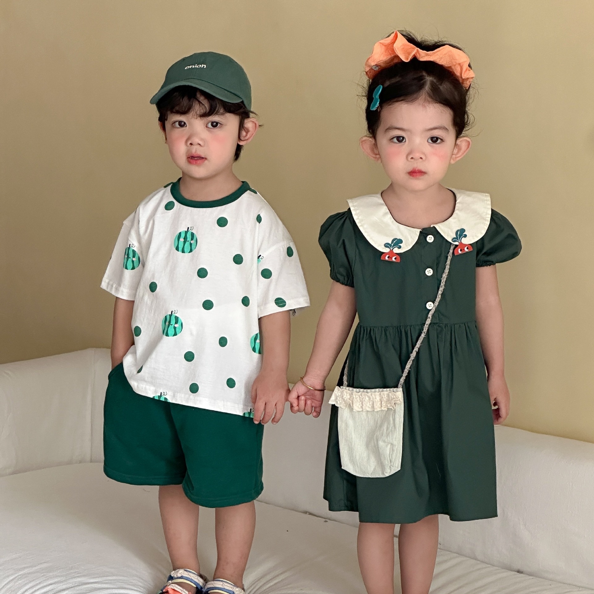 兄弟姐妹一起穿_西瓜蘿蔔套裝/洋裝