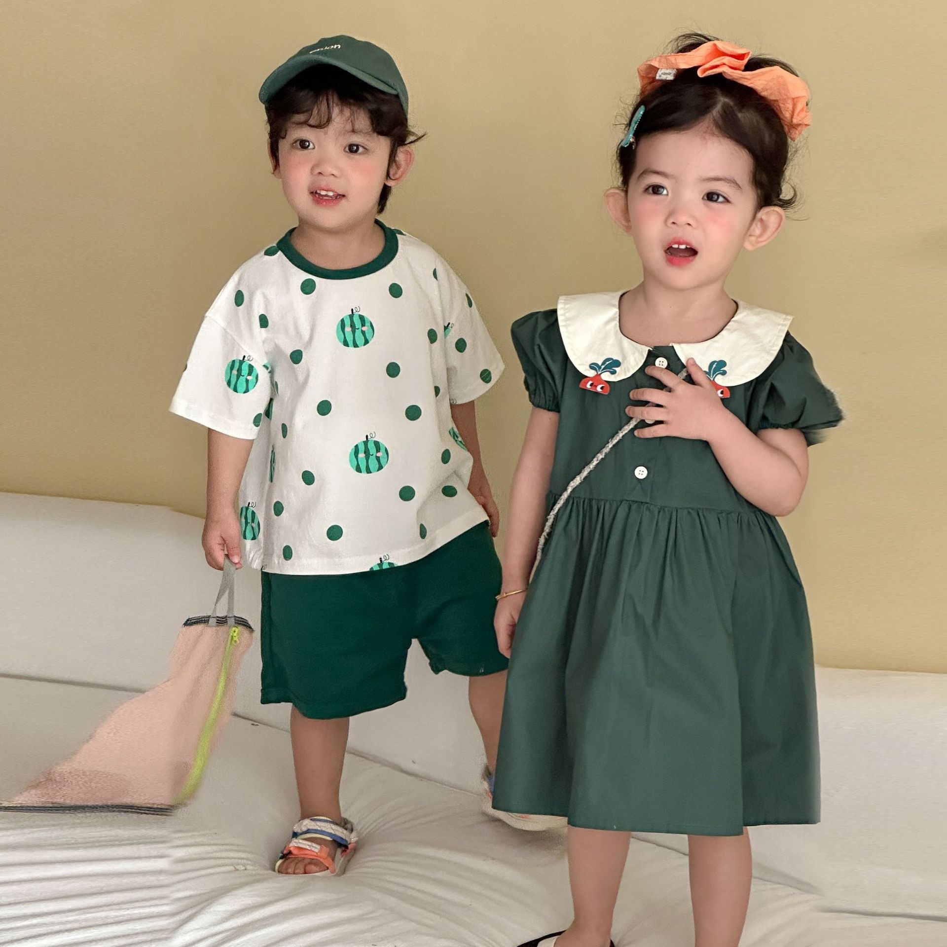 兄弟姐妹一起穿_西瓜蘿蔔套裝/洋裝