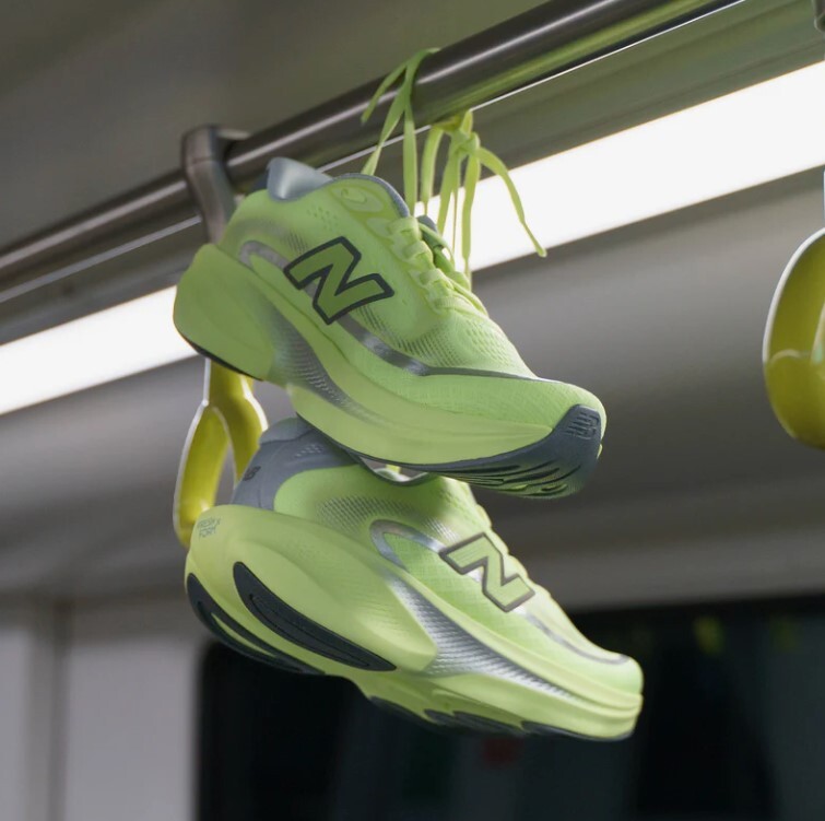 NEW BALANCE 慢跑鞋 Fresh Foam X ELLIPSE V1 螢光綠 2E寬楦 男 MELPS78S