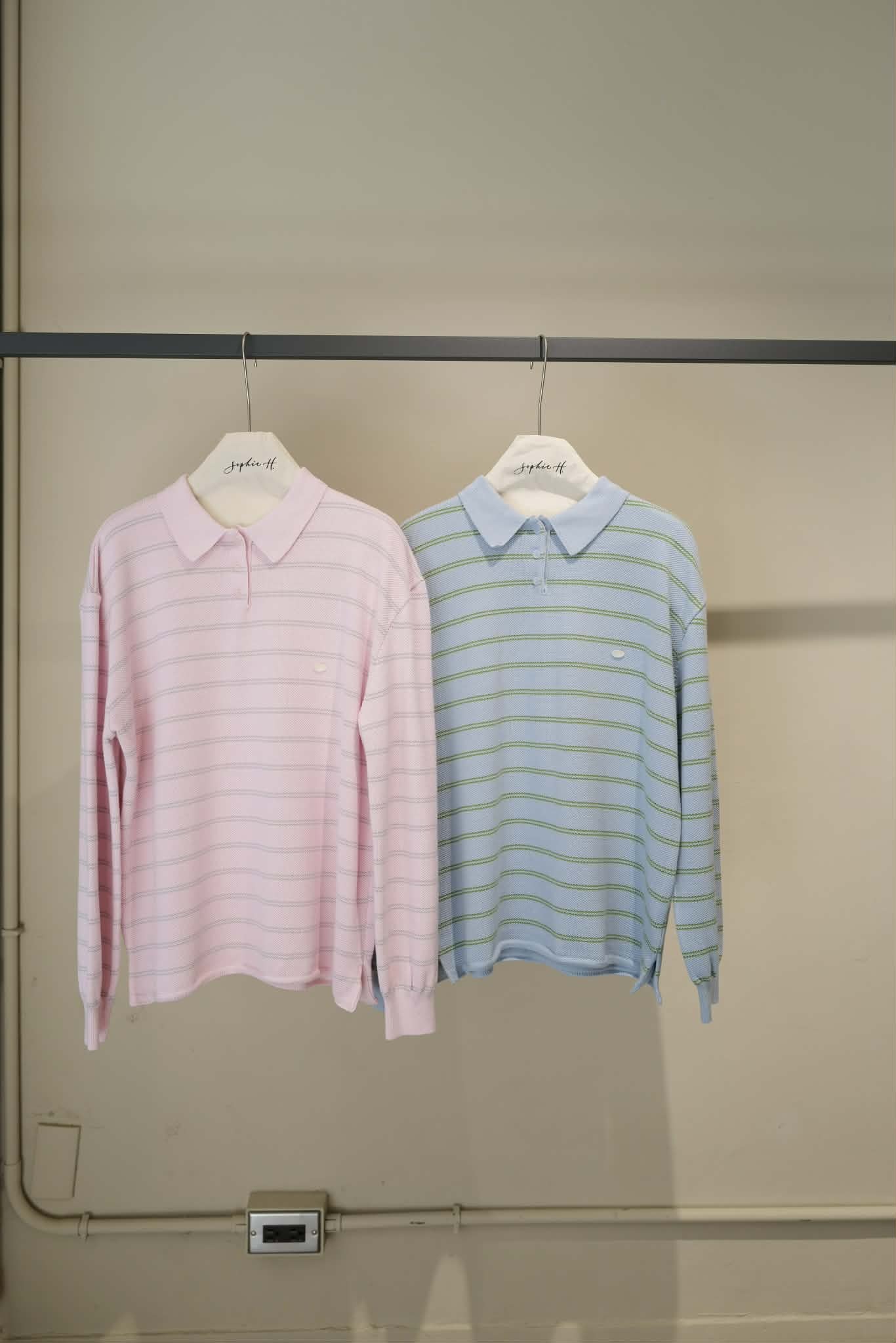 PA21 奶昔條紋 Polo 上衣