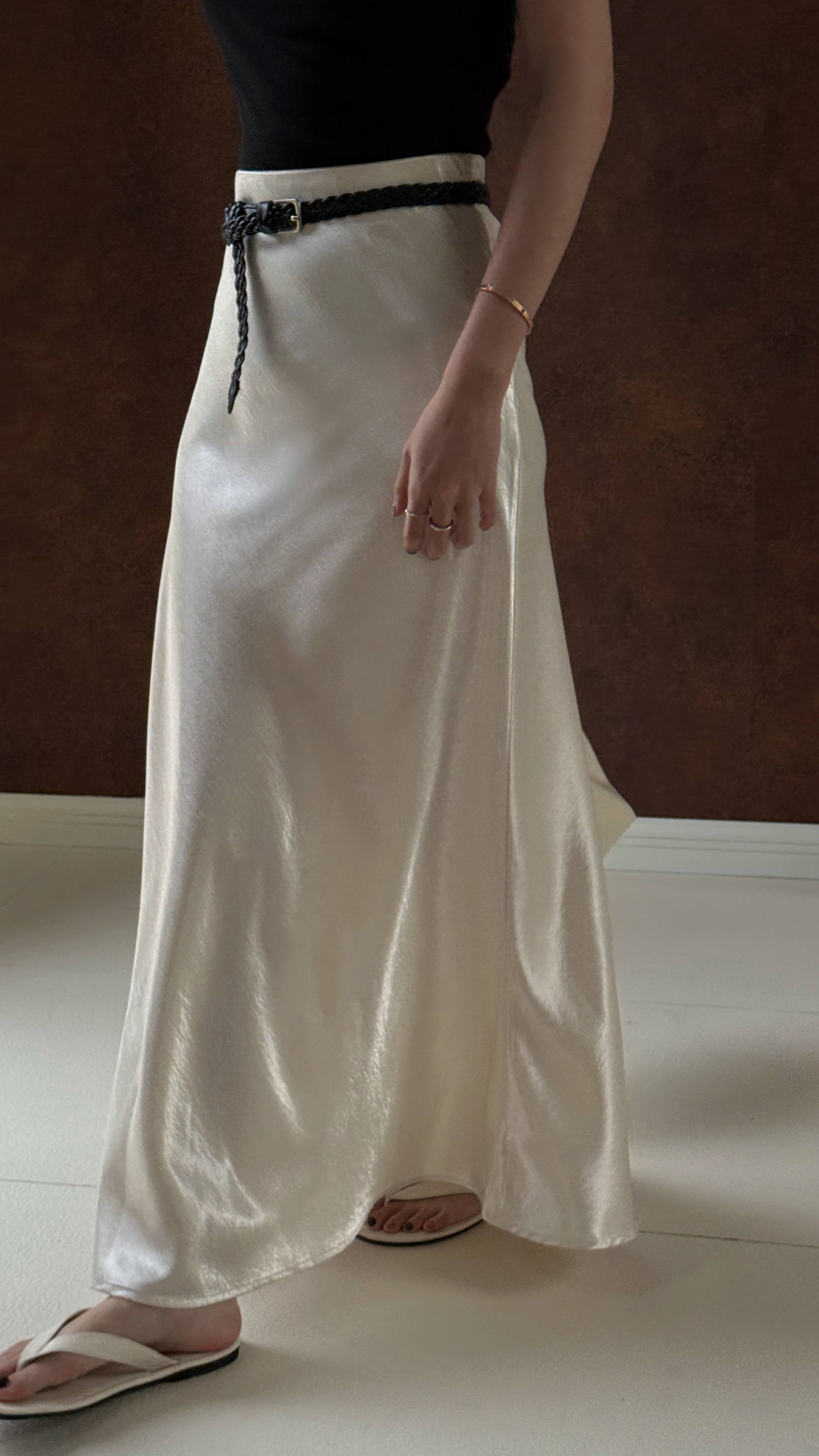 緞面珠光魚尾裙 ( 2 colors )