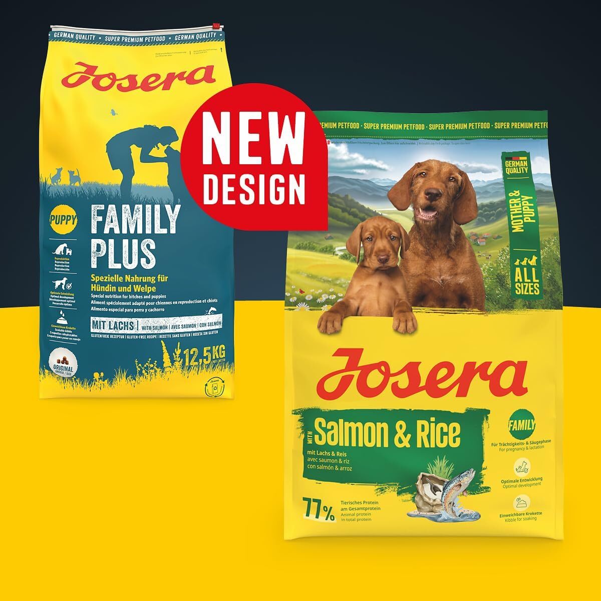 【限時優惠】Josera Mother & Puppy (Family Plus) 全犬種 雞肉+三文魚+飯 (細粒) 3kg