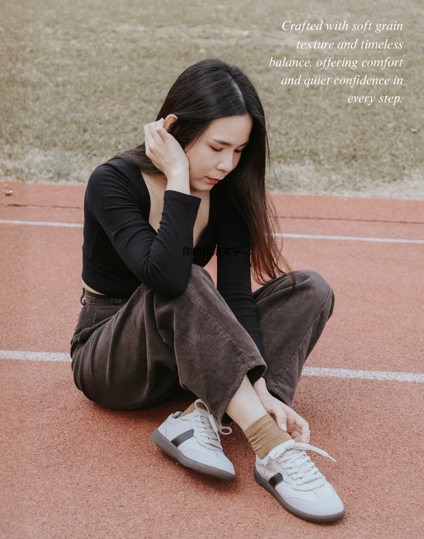 Sanly Joy 格里安TOGO德訓鞋 麂皮與荔枝紋拼接設計