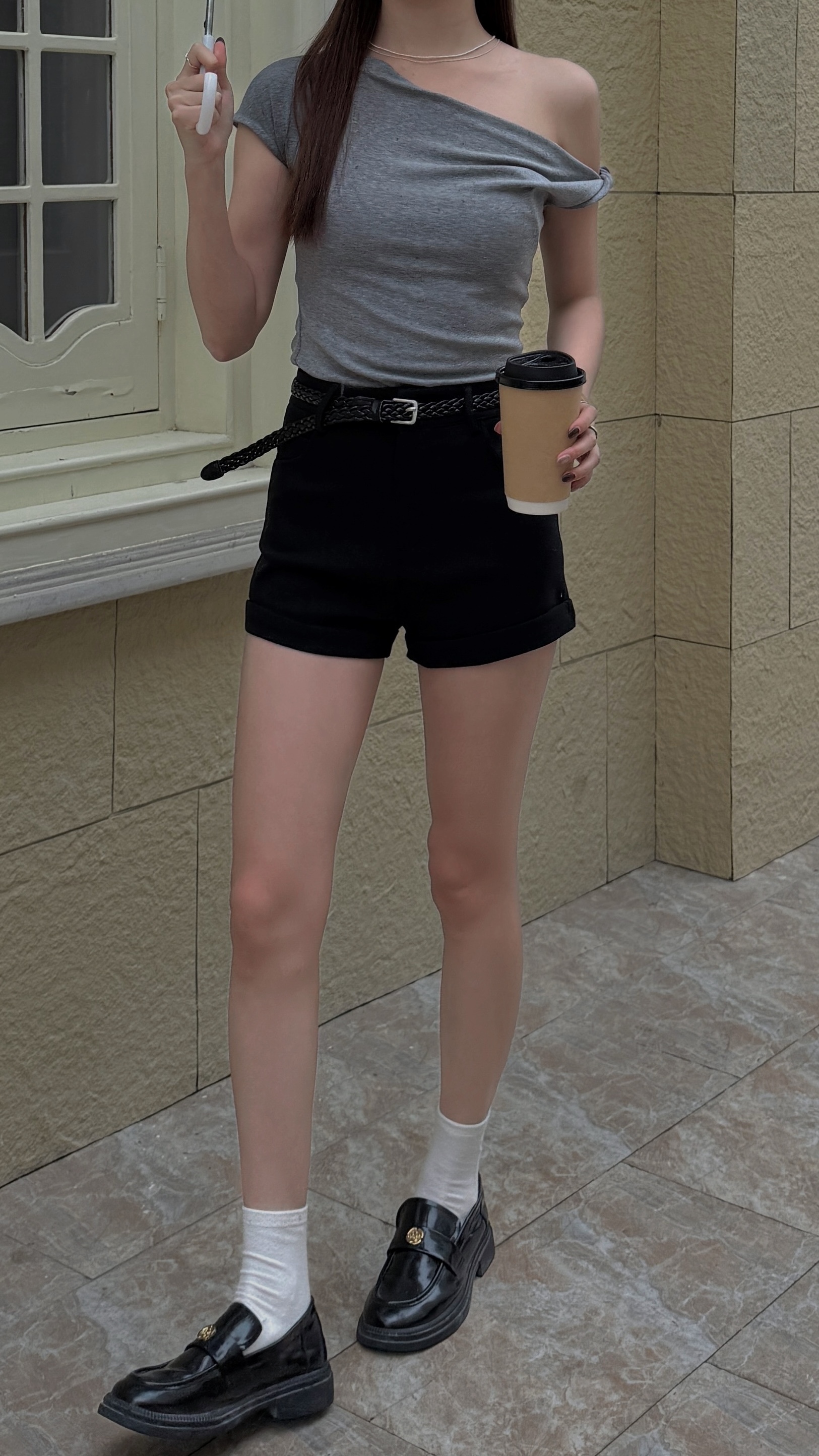 曼哈頓西裝反摺短褲 ( 2 colors )