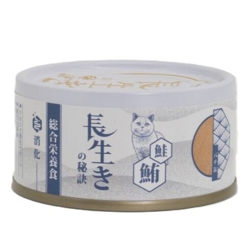 長生の秘訣 貓罐頭．肉醬主食罐 吞拿魚+三文魚80g(消化)