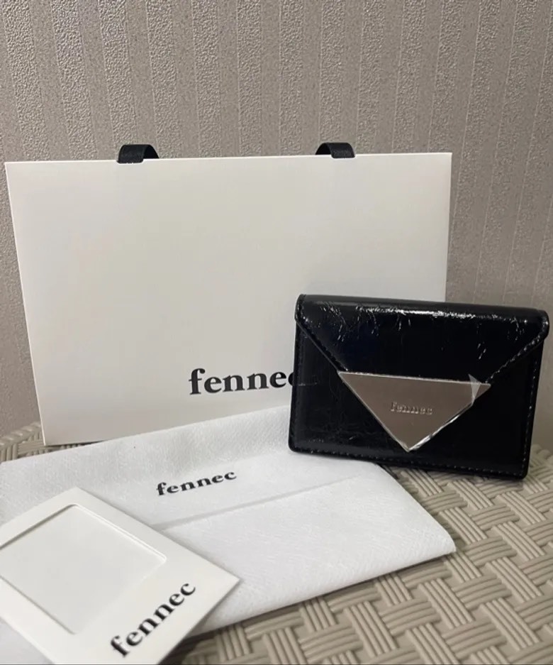 【OWN】FENNEC 錢包 卡夾 零錢包 小包 女生 韓國限定 皮革 金屬 黑色