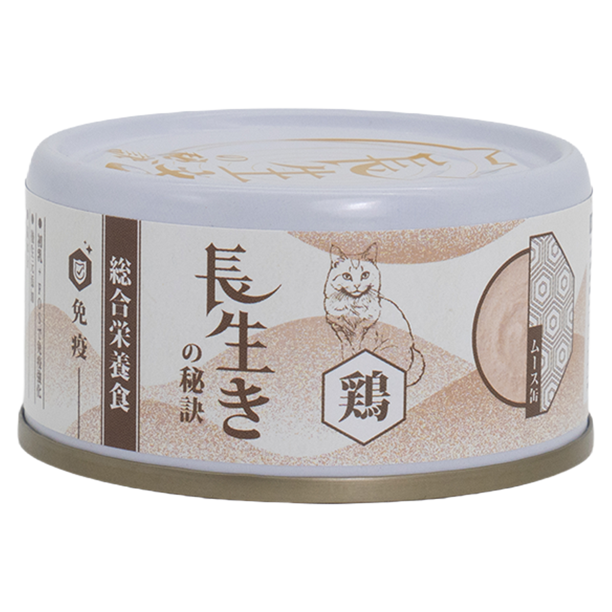 長生の秘訣 貓罐頭．慕絲主食罐 - 雞肉 80g(免疫)