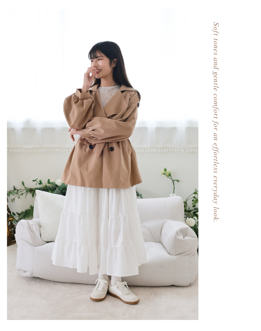 Sanly Joy 凱西拼色德訓鞋 奶油杏女生洋裝穿搭 百搭德訓鞋