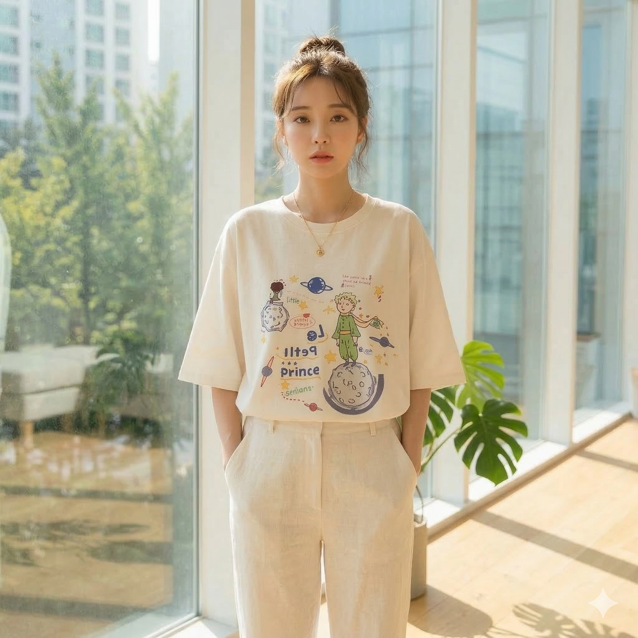 【ASister 小姊姊】AS0132#純棉上衣☆*站在地球*中長版短袖T恤(S-3XL)