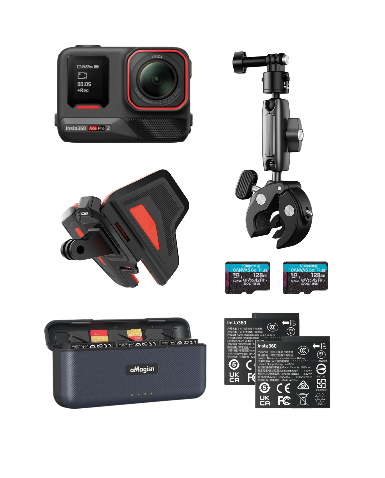 [春夏限定] Insta360 Ace Pro 2 重機跑山套裝｜騎士機車雙視角組 單次租借（需預約排單）