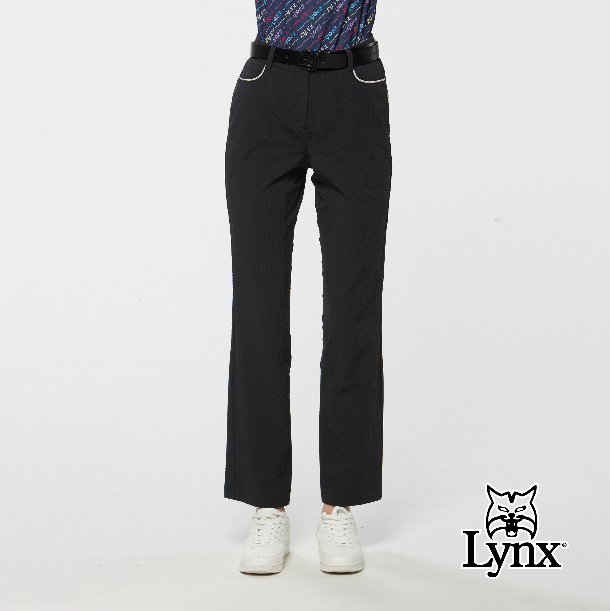 女款吸濕排汗四面彈泡泡紗全長窄筒長褲