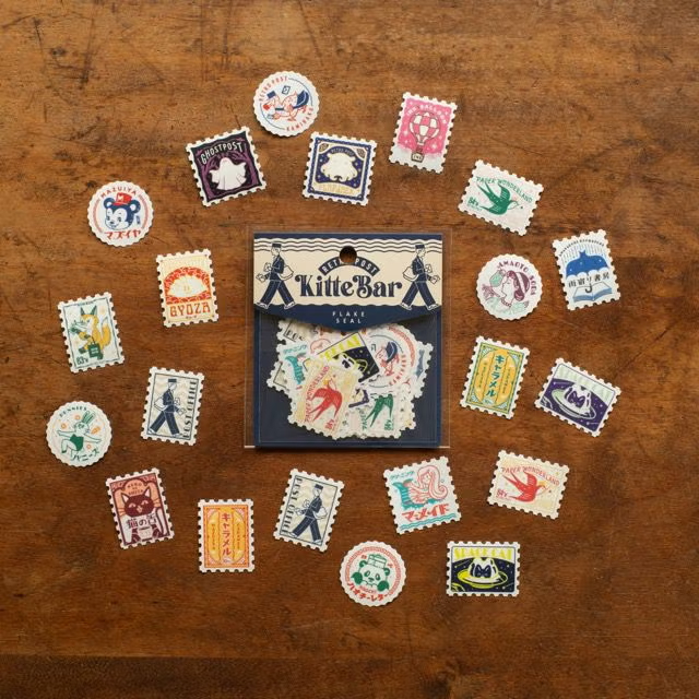 和紙貼紙包｜オビワン レトロ郵便「KitteBar」/ 手紙社 / JAPAN