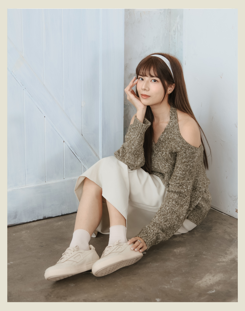 Sanly Joy 南希拚色板鞋 全米色 女生日常穿搭板鞋