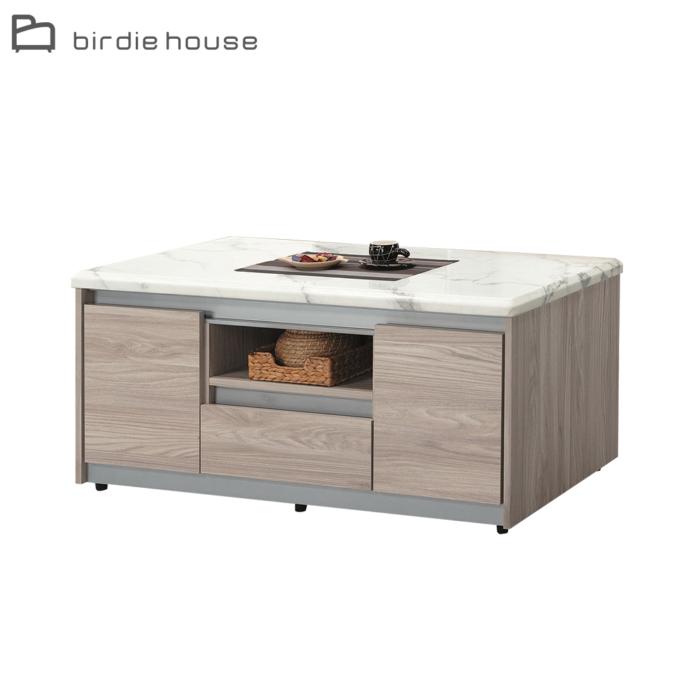 柏蒂家居-拉赫曼4尺二門一抽仿石面大茶几