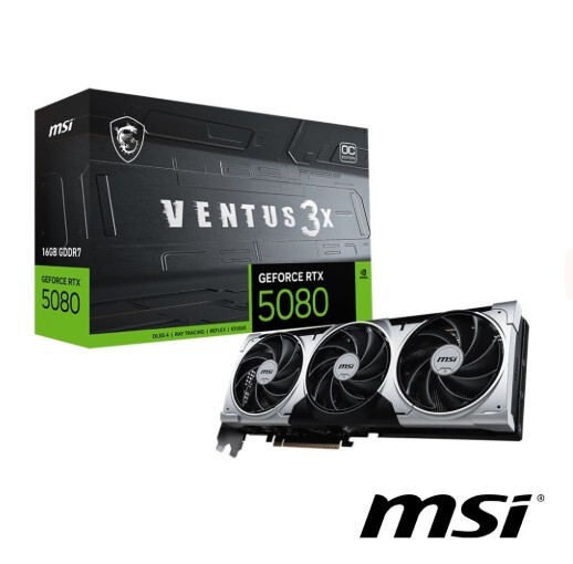 MSI 微星 GeForce RTX 5080 16G VENTUS 3X OC  顯示卡