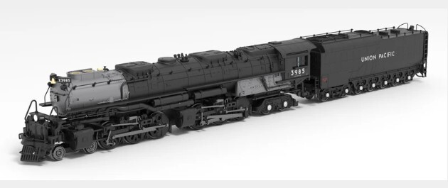 BLI 6986 N規 UP Challenger 4-6-6-4，#3985 觀光機車，帶油煤水車，黑色和石墨色塗裝，Paragon4 音效/直流/DCC 控制，帶煙霧效果