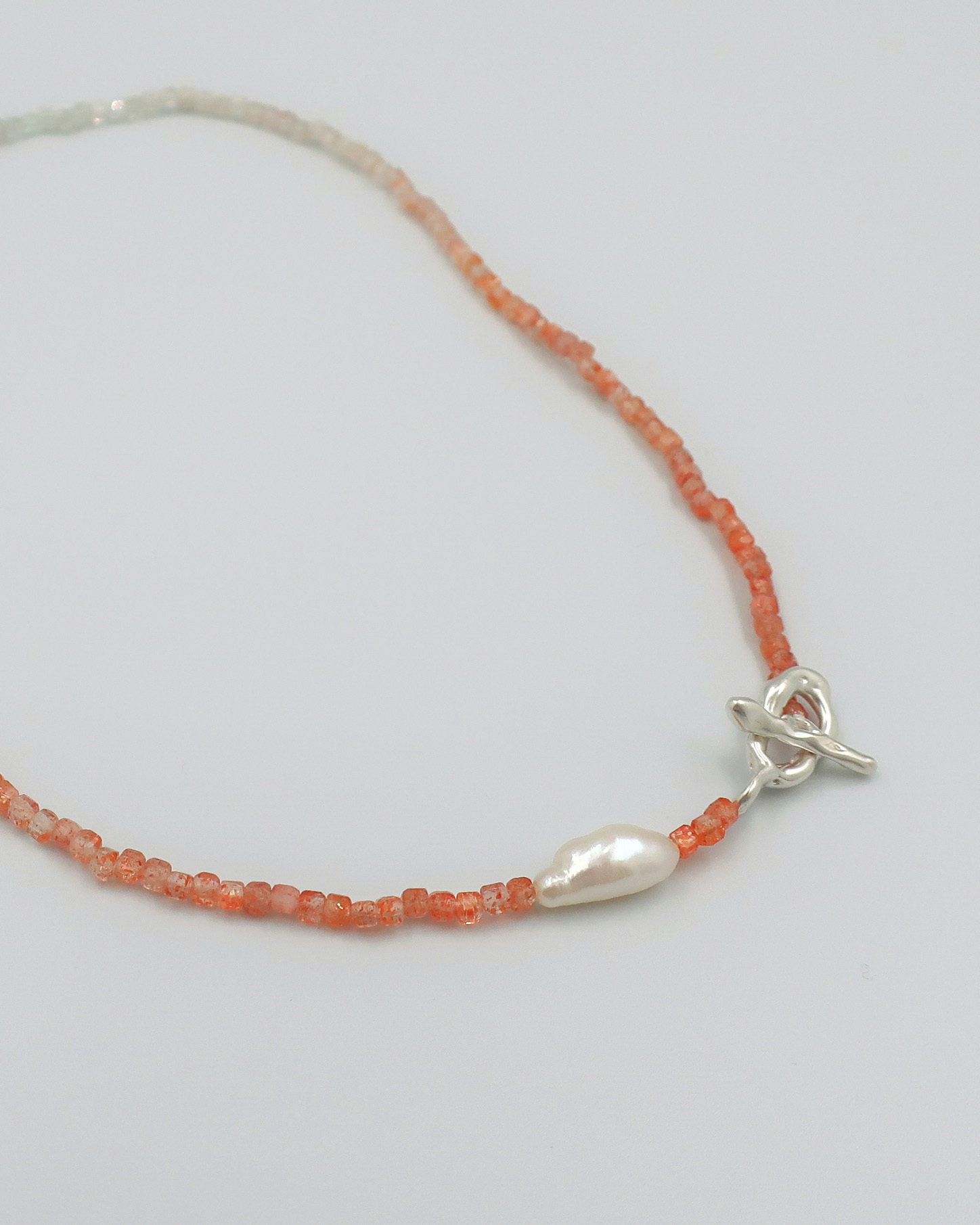 livvvvil 夕日珍珠項鍊