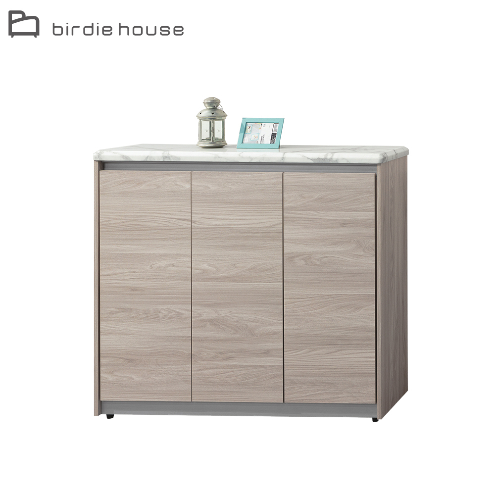 柏蒂家居-拉赫曼4尺三門仿石面收納鞋櫃