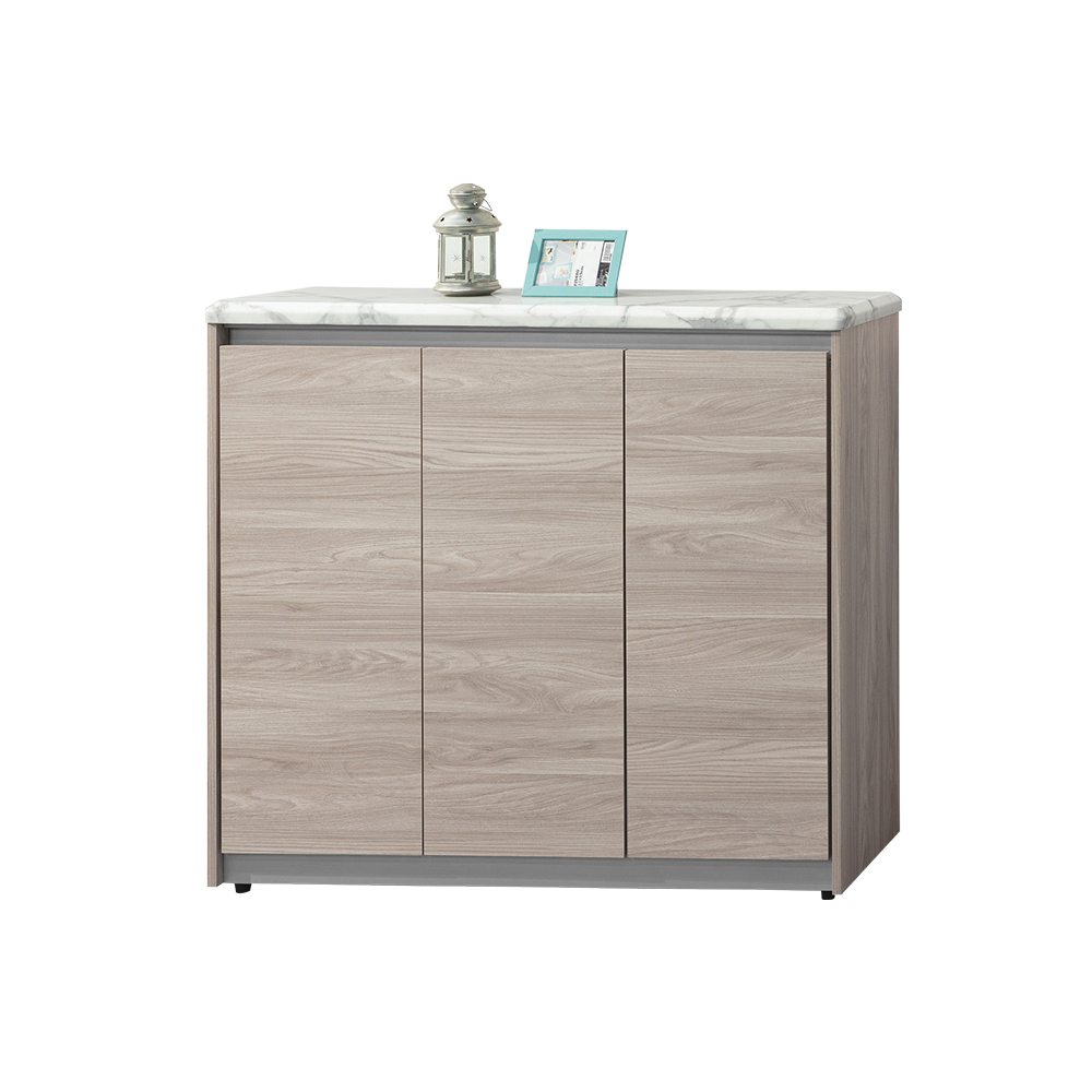 柏蒂家居-拉赫曼4尺三門仿石面收納鞋櫃