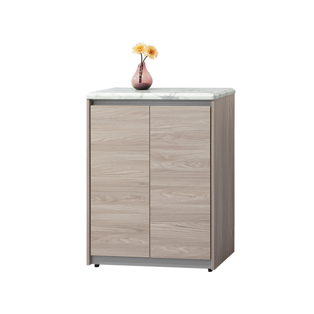 柏蒂家居-拉赫曼2.7尺仿石面二門收納鞋櫃