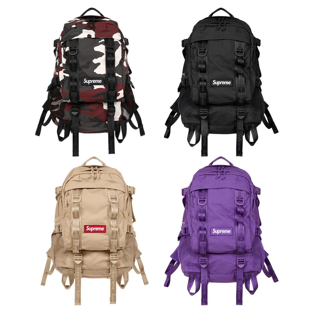 Supreme 26SS Backpack 後背包 防水 Cordura 抗撕裂 黑/卡其/紫色/紅迷彩 SS26B1